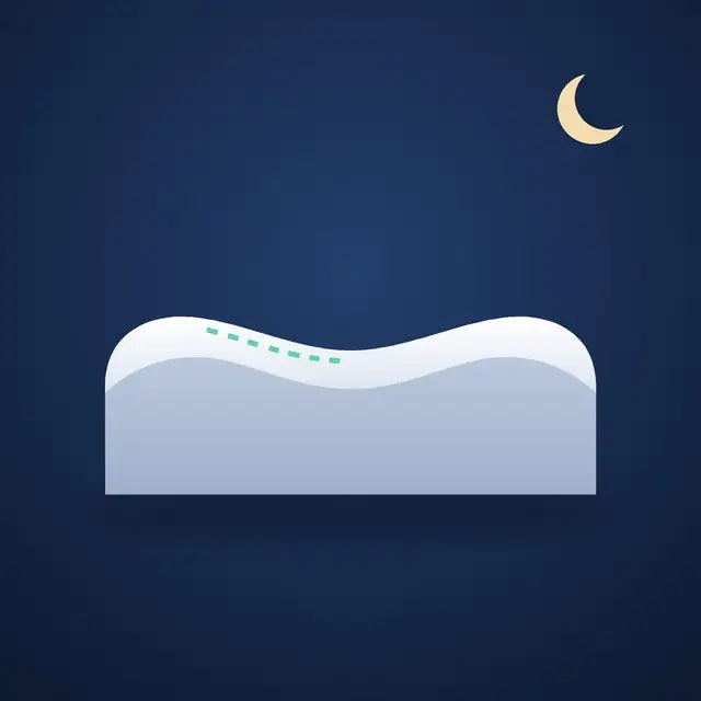 Cuscino Cervicale Classic, profilo a onda per chi dorme sulla schiena