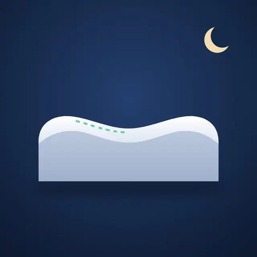 Cuscino Cervicale Classic, profilo a onda per chi dorme sulla schiena