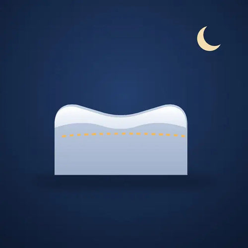 Cuscino Cervicale Side, più alto ai lati per chi dorme su un fianco